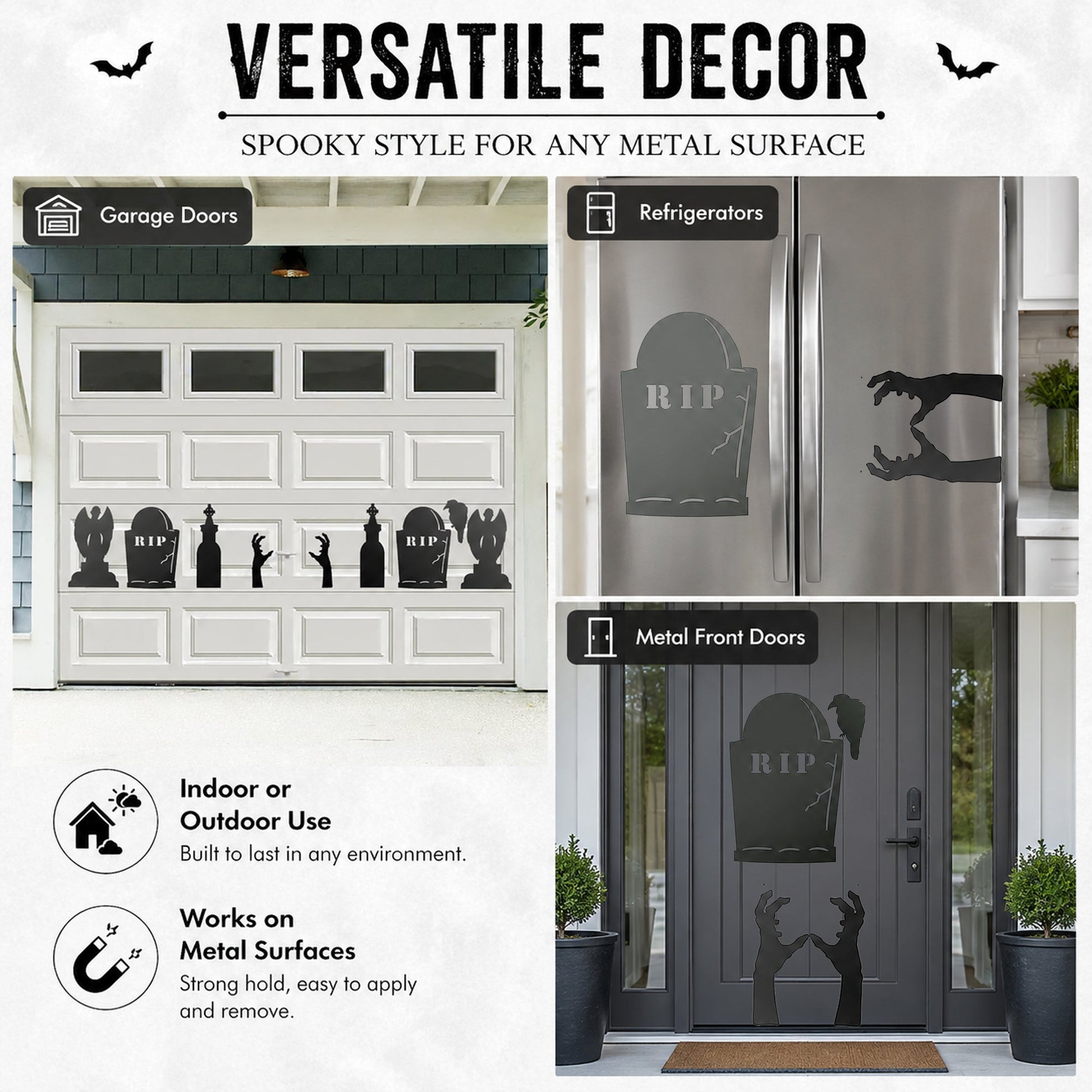 Cemetery Halloween Garage Door Magnets – 9 Piece Set