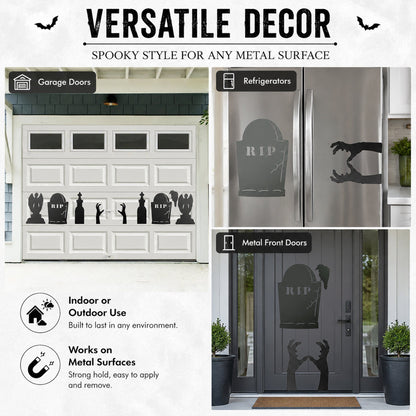 Cemetery Halloween Garage Door Magnets – 9 Piece Set