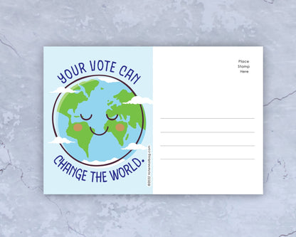 Change The World Blank 4x6 Voter Postcards