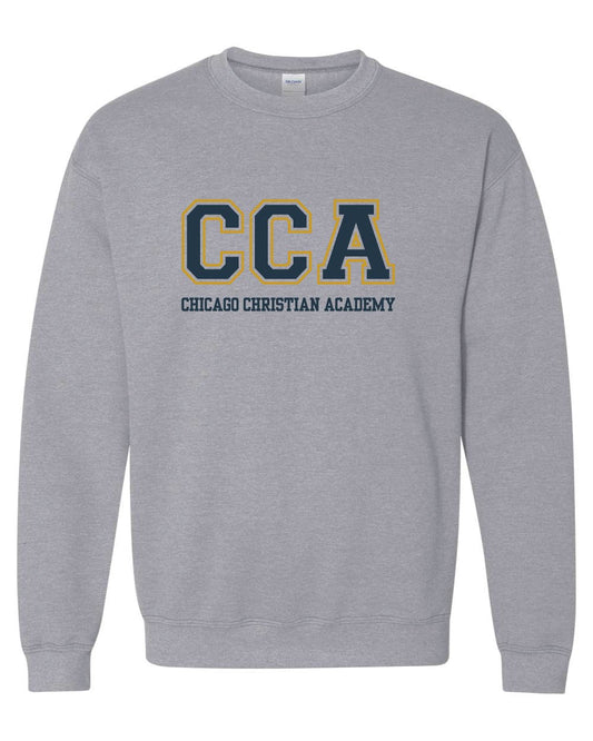 Chicago Christian Academy - Unisex Sport Grey Crewneck Sweathsirt
