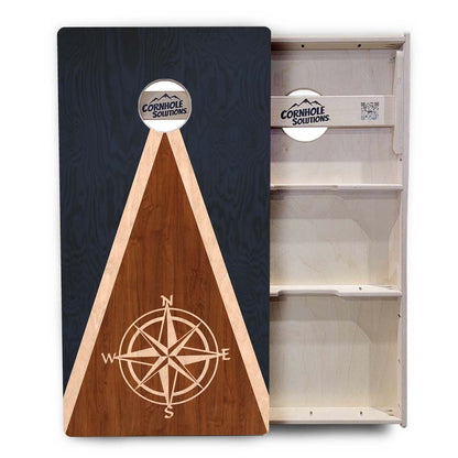 Compass Stain Triangle Cornhole Boards - Professional Tournament Series