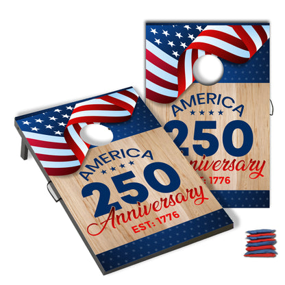 America 250th Anniversary Cornhole Set - 4th of July Bagtoss Game