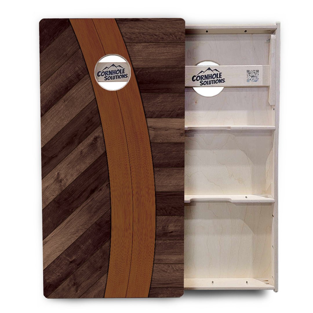 Curved Herringbone Cornhole Boards - Professional Tournament Series