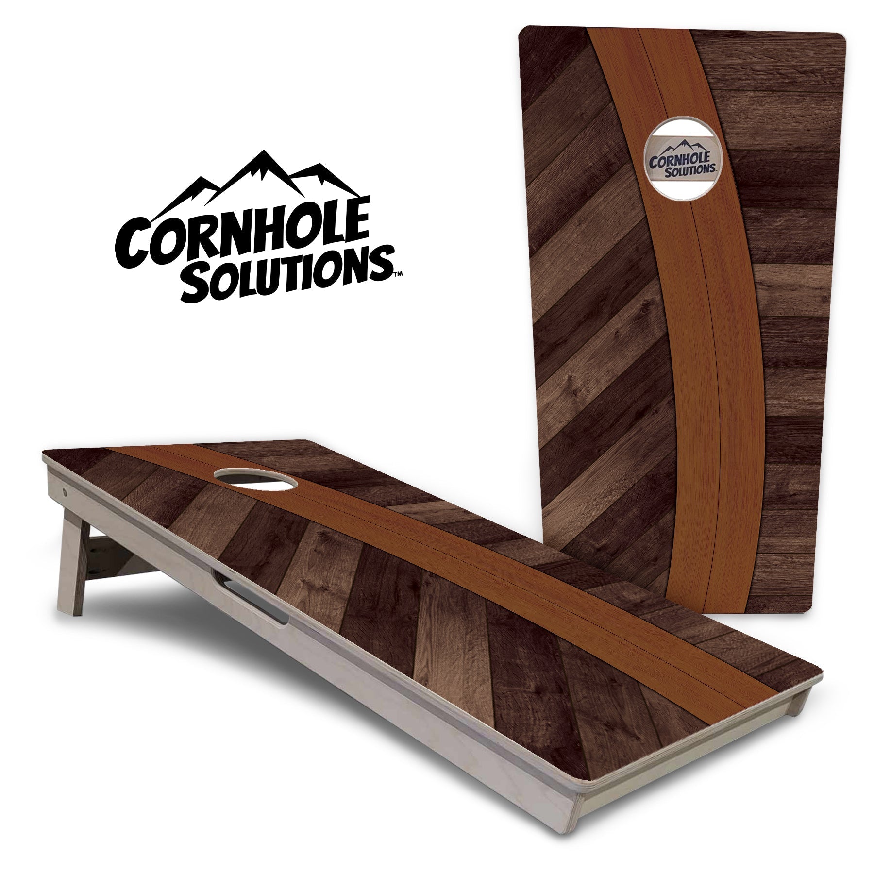 Curved Herringbone Cornhole Boards - Professional Tournament Series
