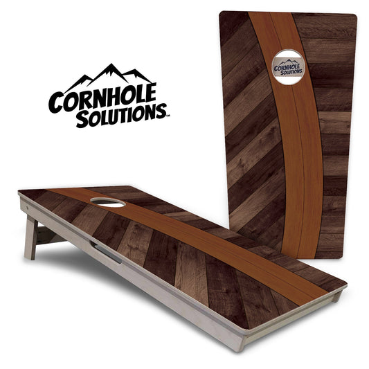 Curved Herringbone Cornhole Boards - Professional Tournament Series