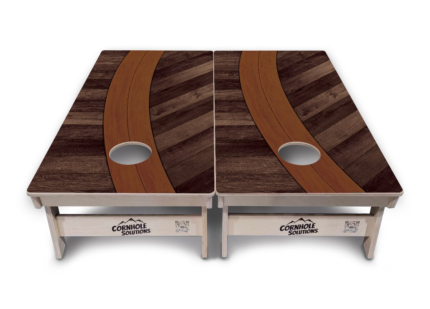 Curved Herringbone Cornhole Boards - Professional Tournament Series