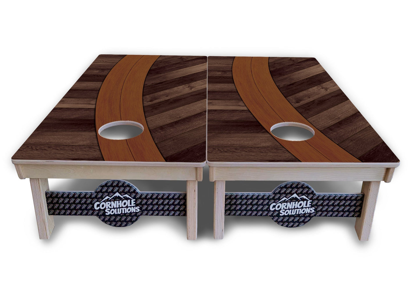Curved Herringbone Cornhole Boards - Professional Tournament Series