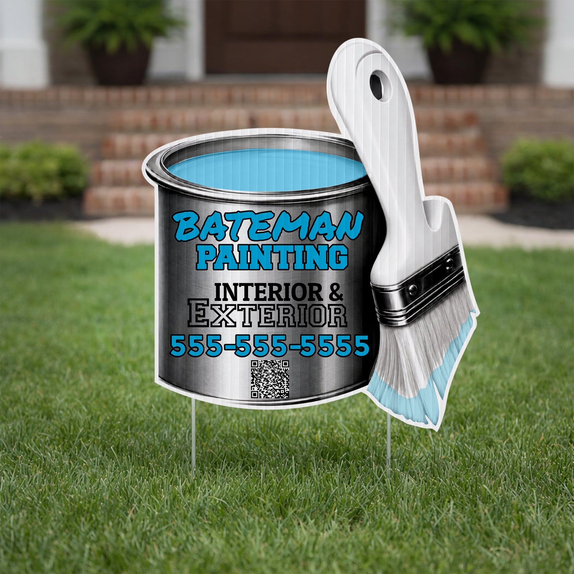 Custom 18"x21" Paint Can Shaped Yard Sign