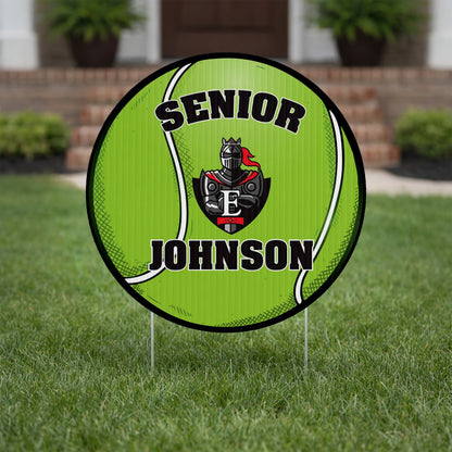 Custom 22" Tennis Player Name and Mascot Fence & Yard Signs