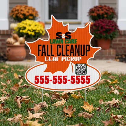Custom 22x22" Leaf Shaped Yard Sign