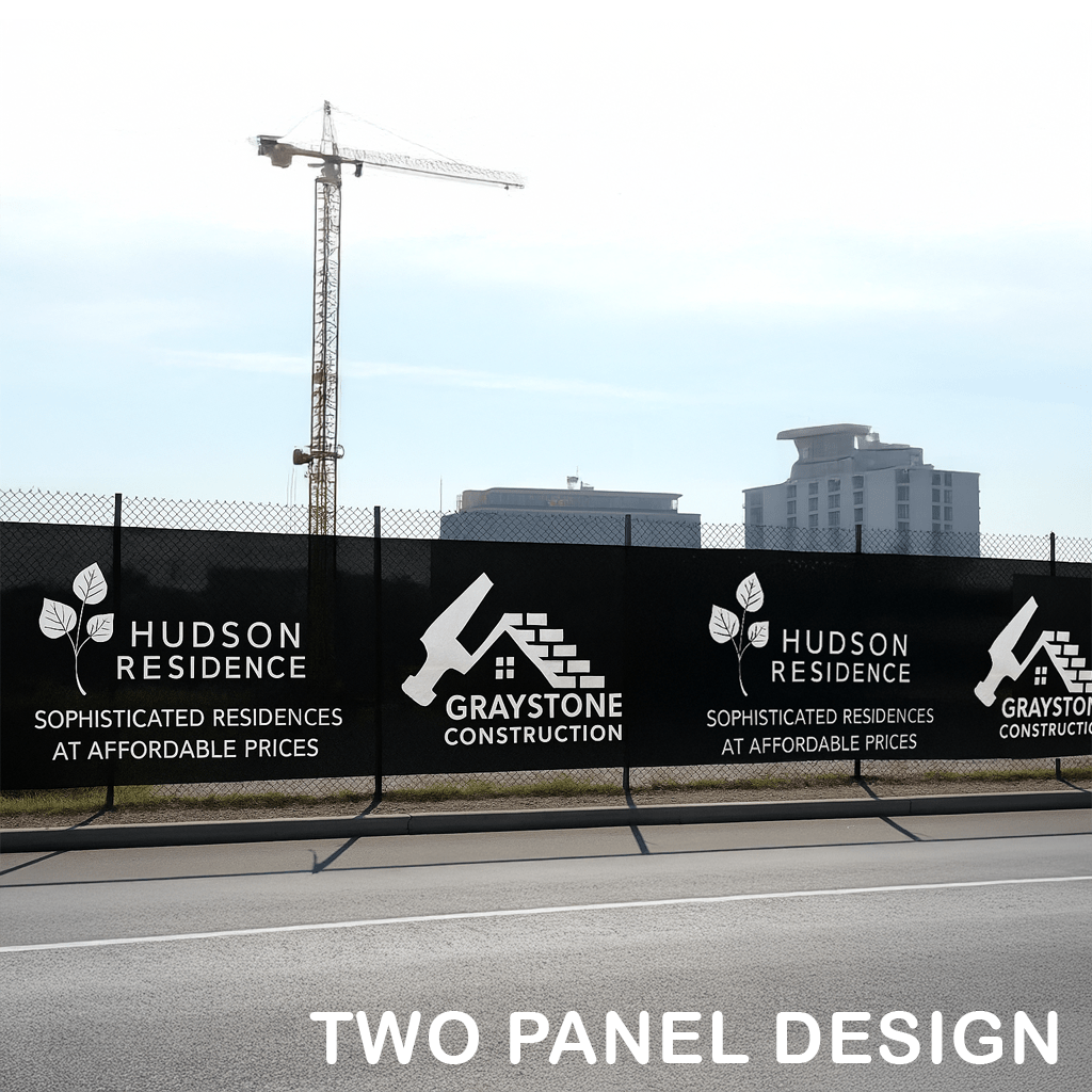 Custom 6'x100' Construction Jobsite Fence Screens – Mesh Vinyl Privacy Banner with Logos