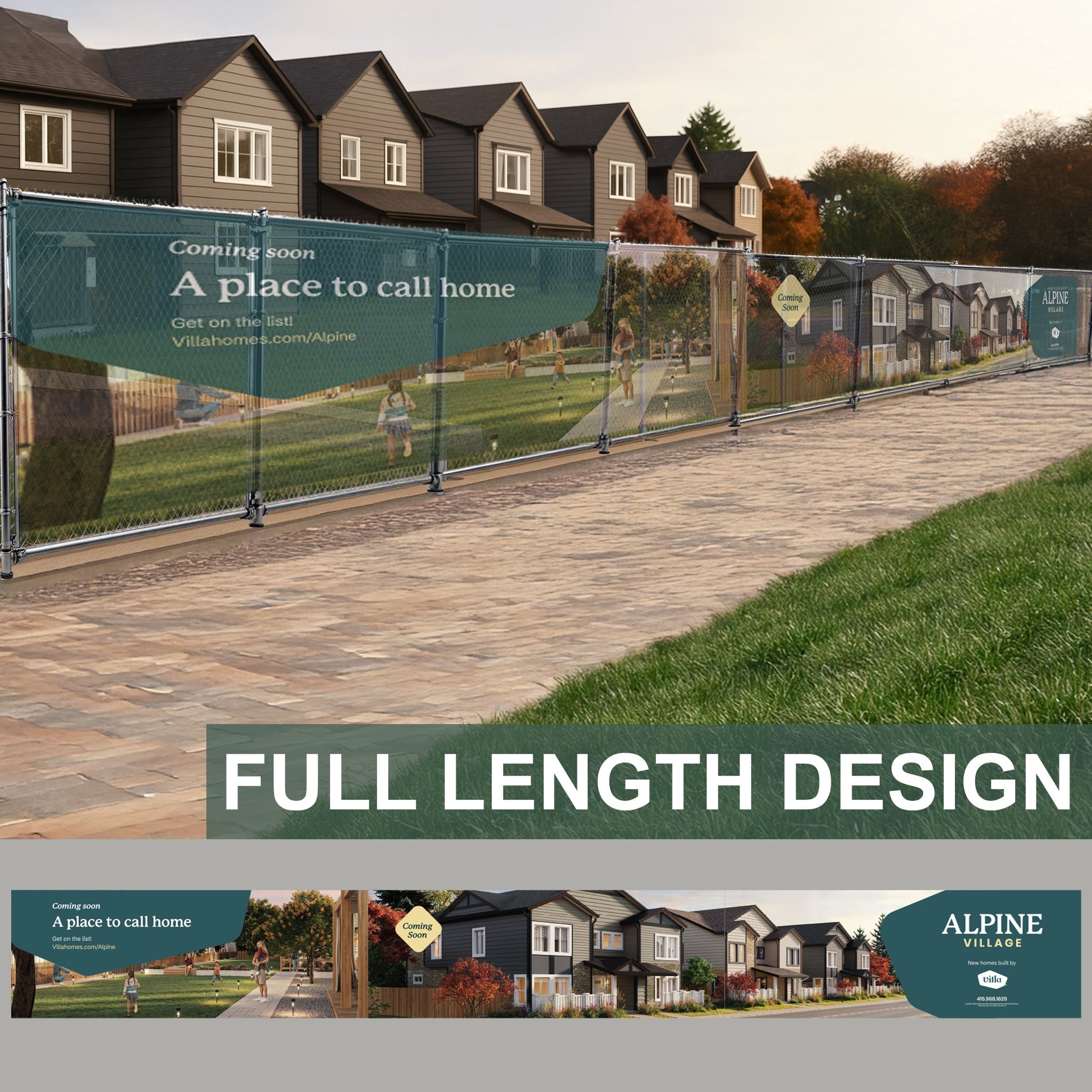 Custom 6'x50' Construction Jobsite Fence Screens – Mesh Vinyl Privacy Banner with Logos