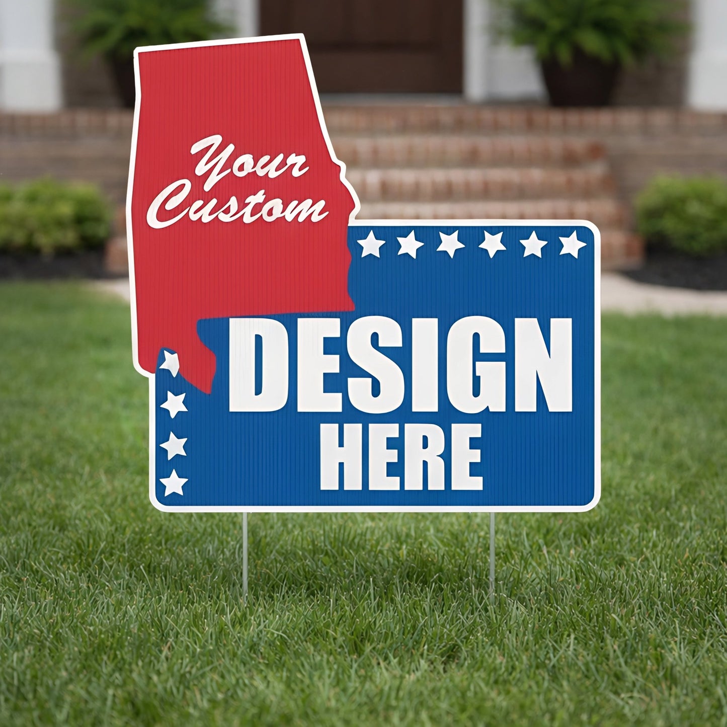 Custom - Alabama - State Shaped Yard Signs