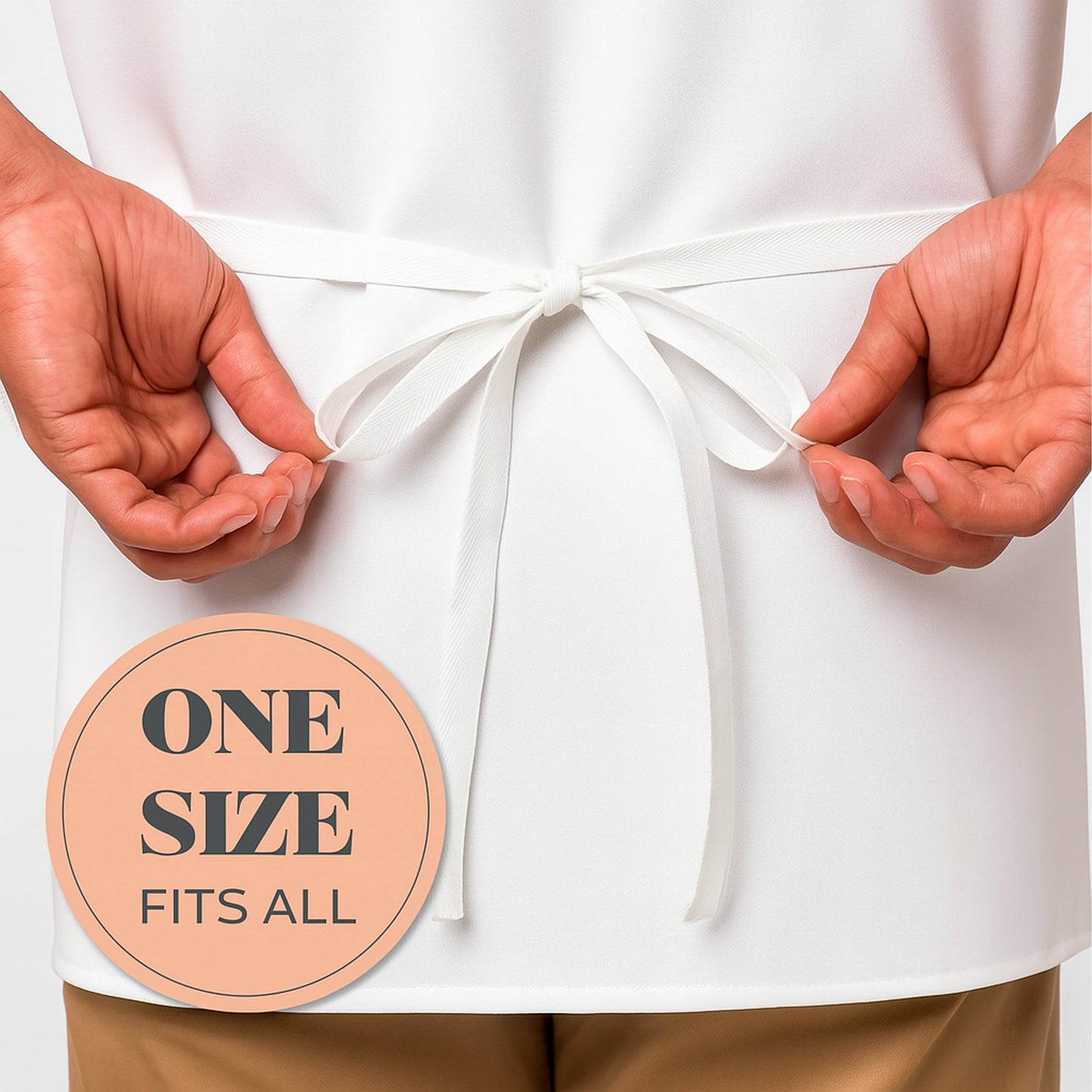 Custom All - Over Print Apron – Design Your Own Full Color Bib Apron for Cooking, Grilling & Restaurant Use – Eco - Friendly Heavyweight Polyester – 29" Long – Adjustable Tie – No Pockets