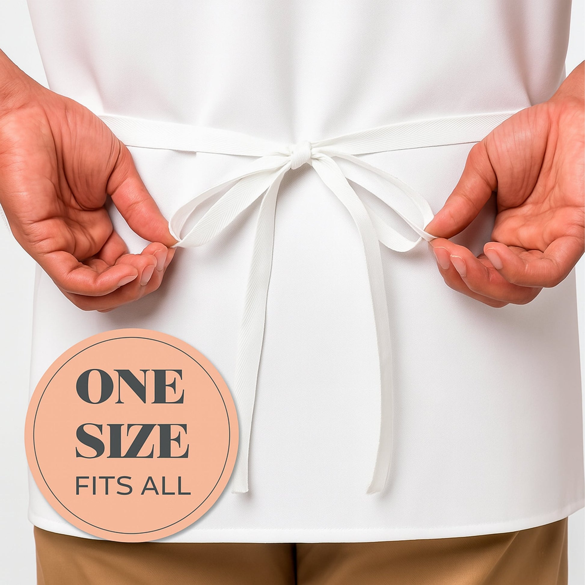 Custom All - Over Print Apron – Design Your Own Full Color Bib Apron for Cooking, Grilling & Restaurant Use – Eco - Friendly Heavyweight Polyester – 29" Long – Adjustable Tie – No Pockets