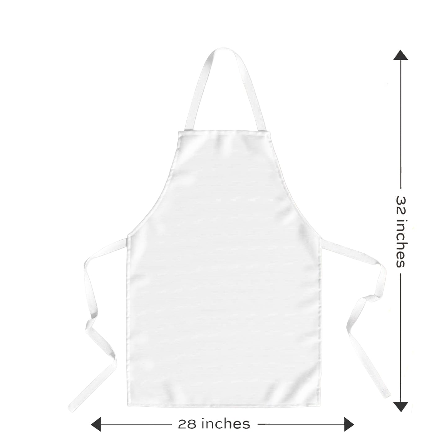 Custom All - Over Print Apron – Design Your Own Full Color Bib Apron for Cooking, Grilling & Restaurant Use – Eco - Friendly Heavyweight Polyester – 29" Long – Adjustable Tie – No Pockets