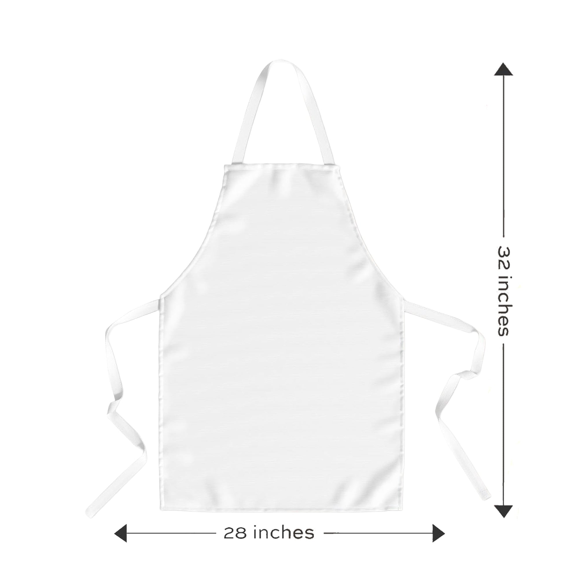 Custom All - Over Print Apron – Design Your Own Full Color Bib Apron for Cooking, Grilling & Restaurant Use – Eco - Friendly Heavyweight Polyester – 29" Long – Adjustable Tie – No Pockets