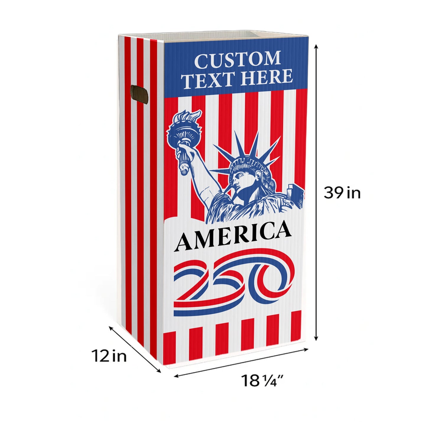 Custom America's 250th Disposable Trash Cans | 36.5 Gallon
