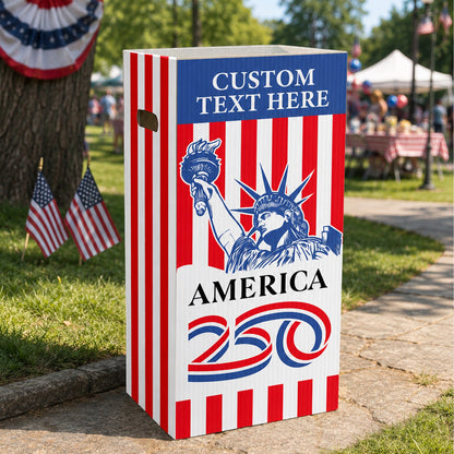 Custom America's 250th Disposable Trash Cans | 36.5 Gallon