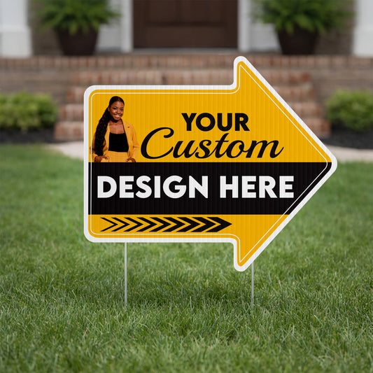 Custom Arrow Shaped Yard Signs