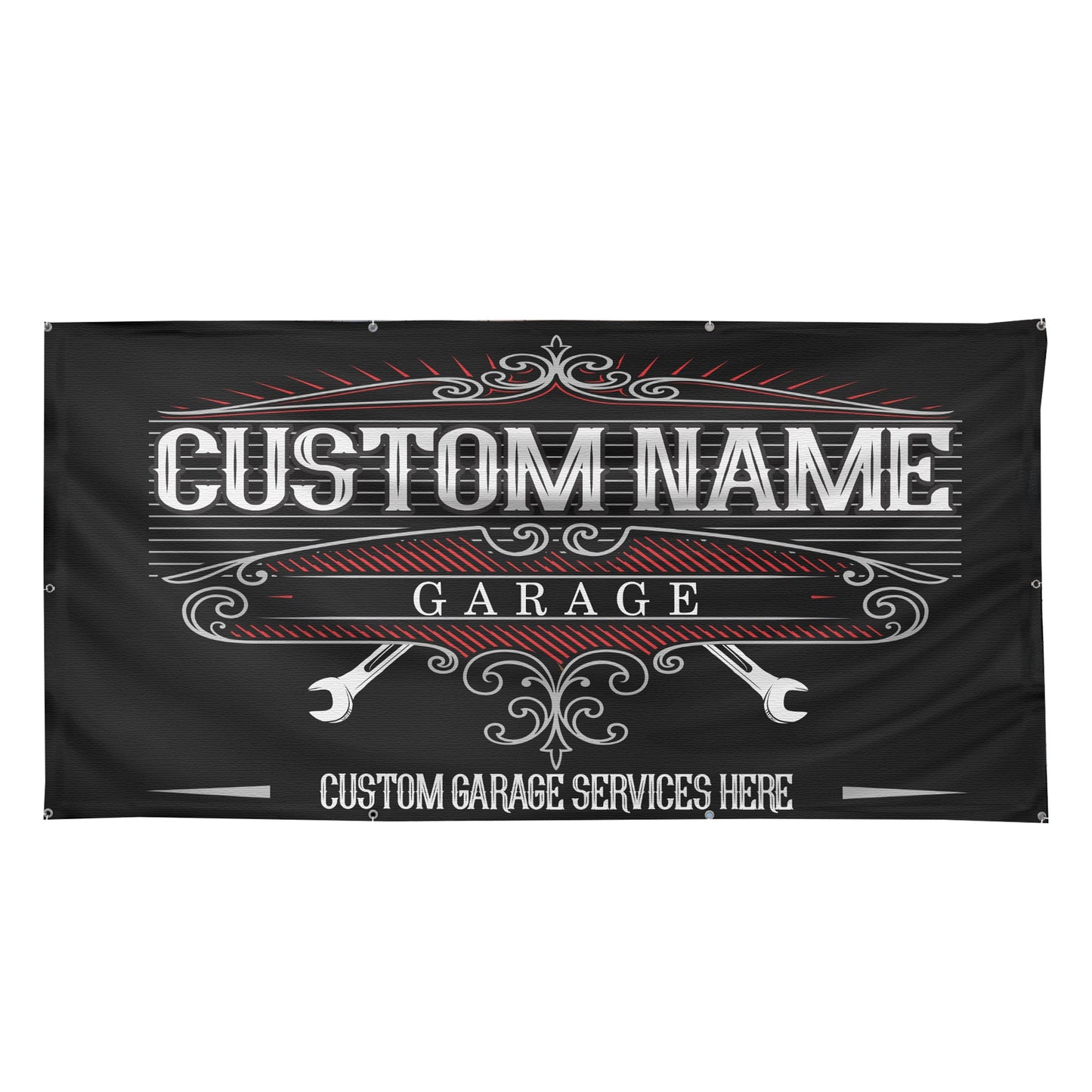 Custom Auto Shop Banner with Grommets, Personalized Vinyl Garage Sign