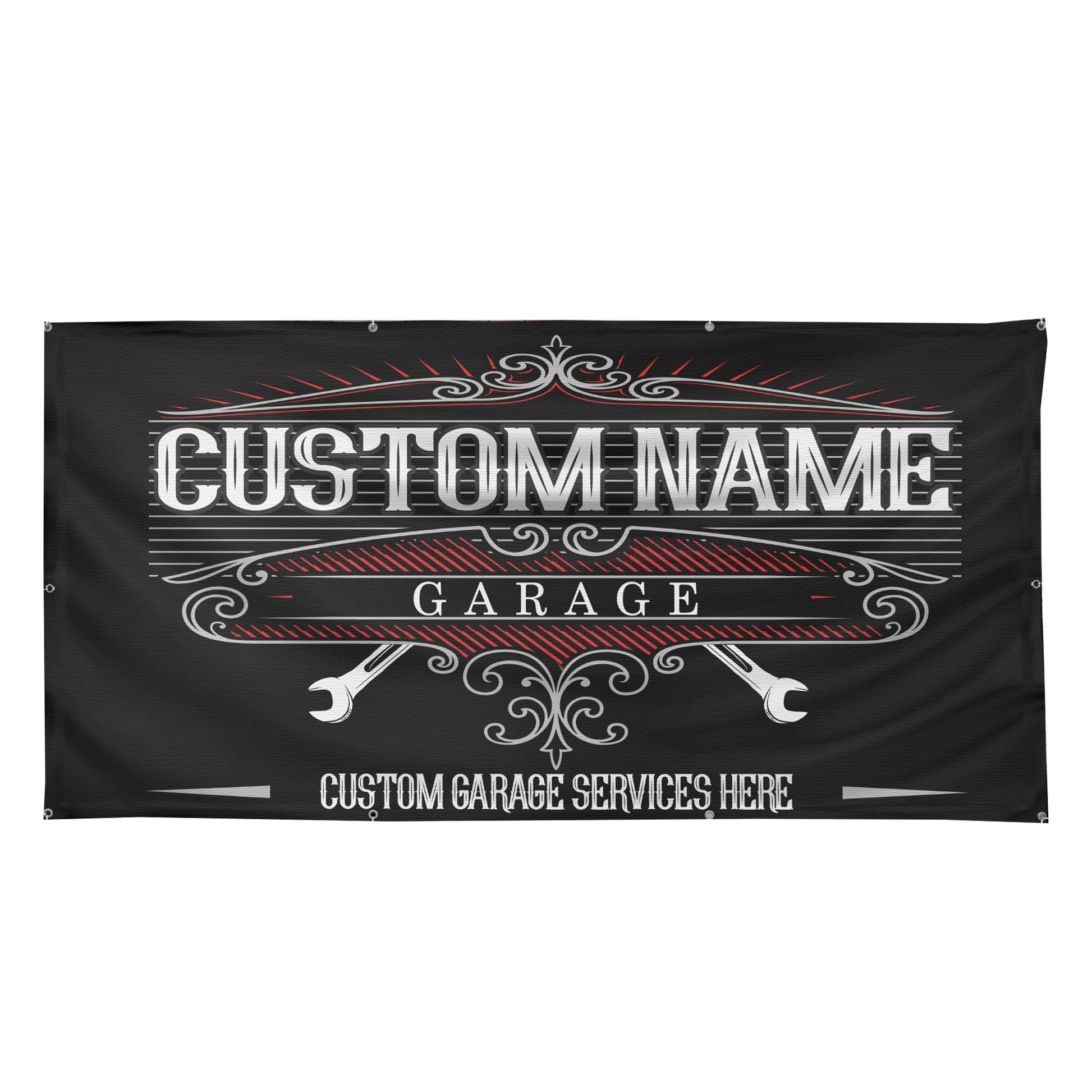 Custom Auto Shop Banner with Grommets, Personalized Vinyl Garage Sign