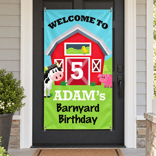 Custom Barnyard Birthday Banner