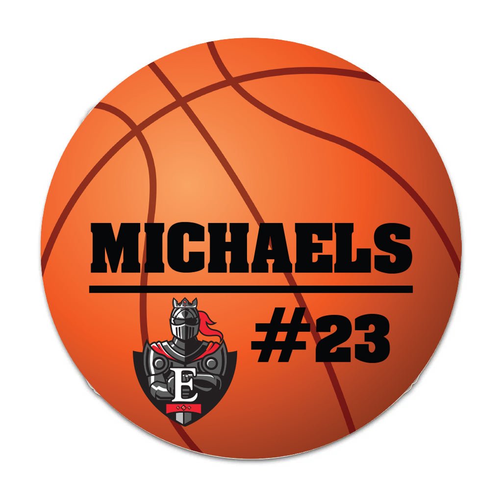 Basketball Car Magnet - 5.625x5.625 Inch Vehicle & Refrigerator Decal