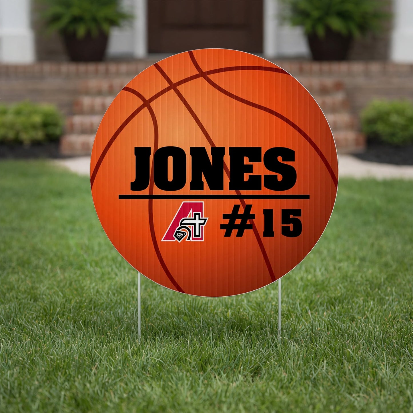 Custom Basketball Player Name, Number and Mascot Fence & Yard Signs