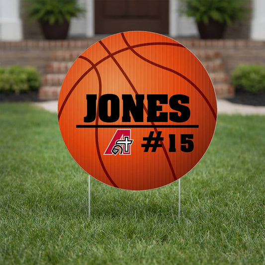 Custom Basketball Player Name, Number and Mascot Fence & Yard Signs