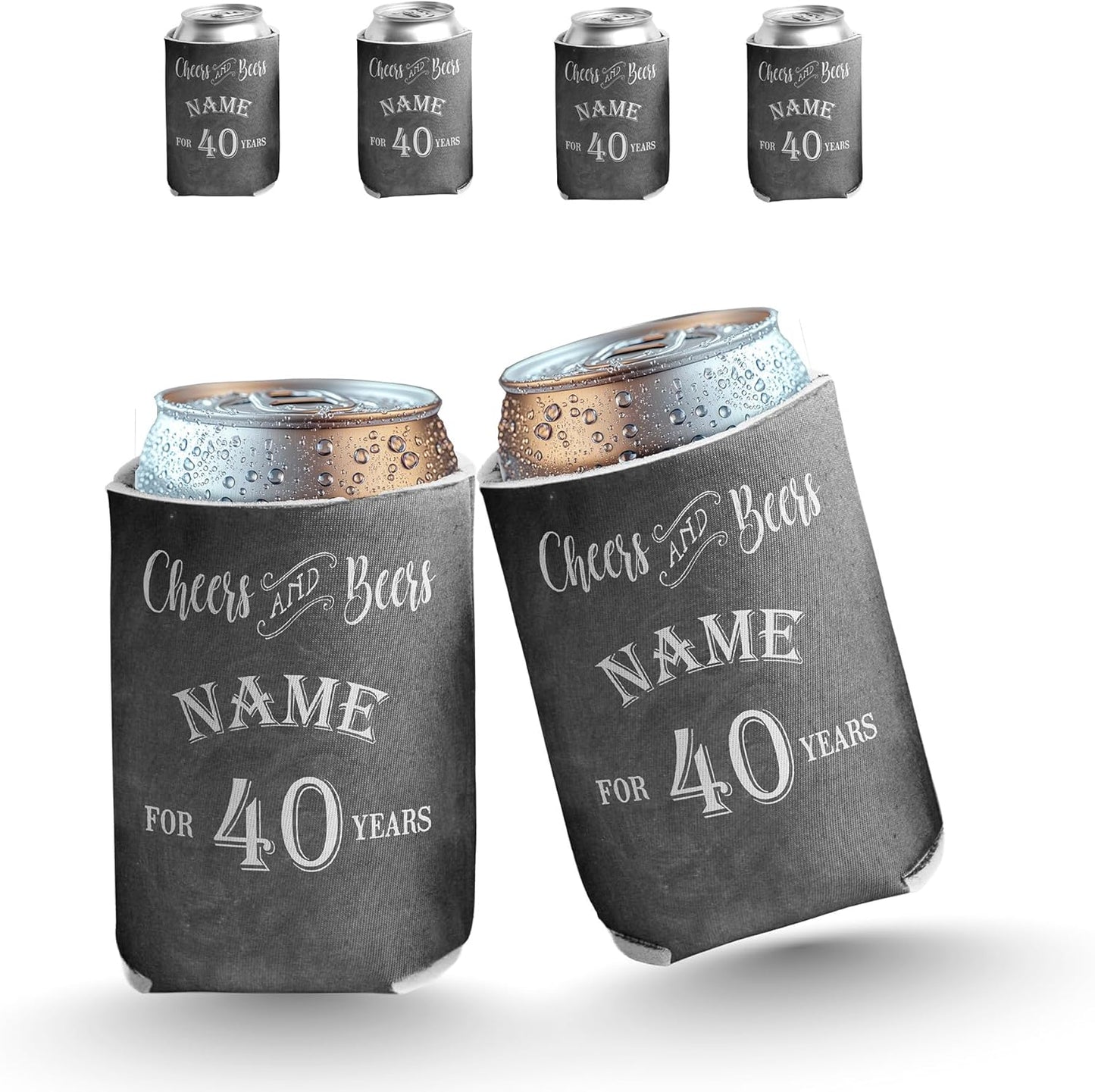 Custom Birthday Can Coolers, Cheers and Beers