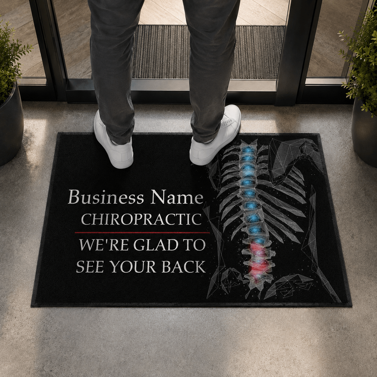 Custom Chiropractor Door Mat