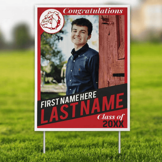 Custom Class of 2025 Graduation Trading Card 18"x24" Yard Sign