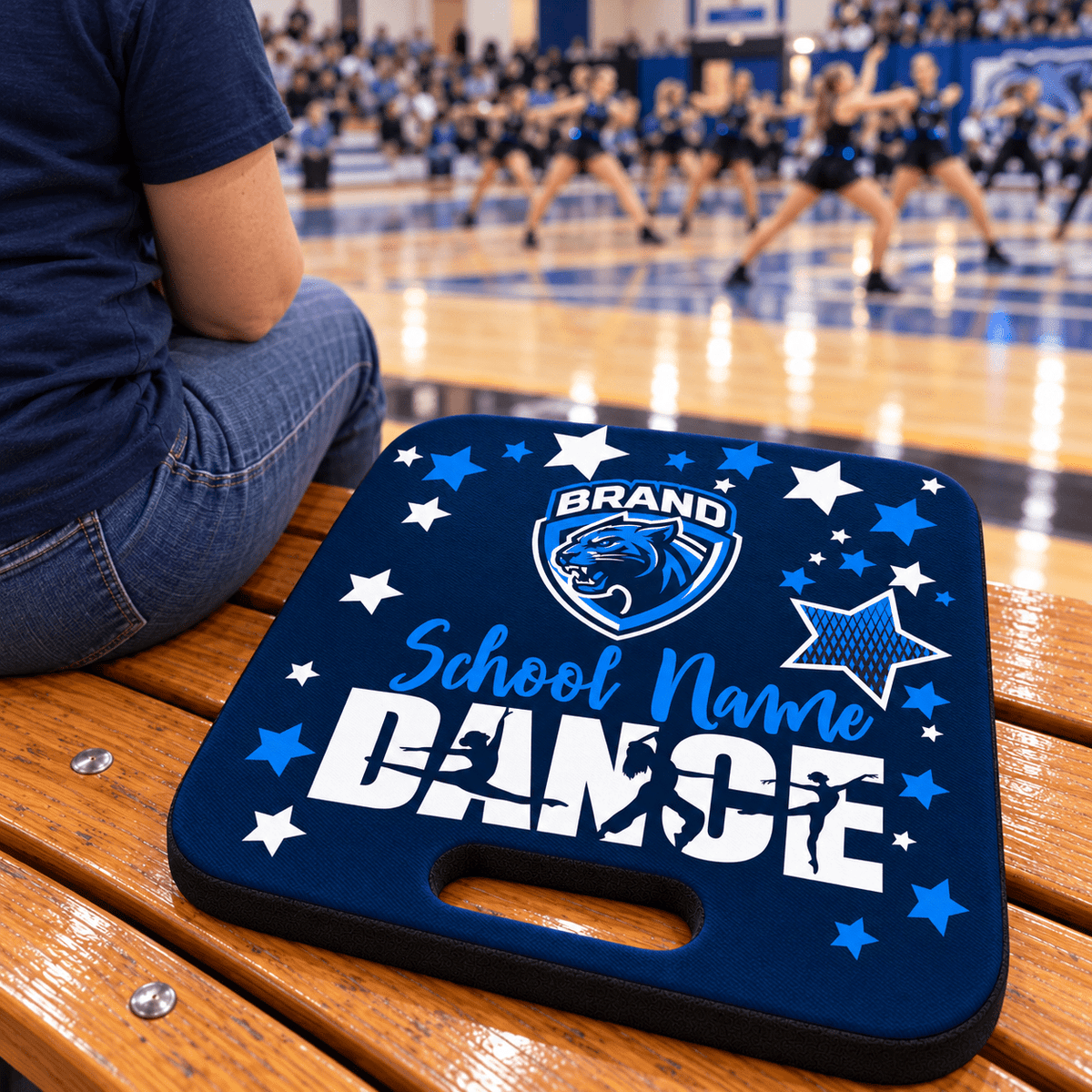 Custom Dance Team Bleacher Cushion – Personalized Stadium Seat Pad