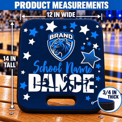 Custom Dance Team Bleacher Cushion – Personalized Stadium Seat Pad