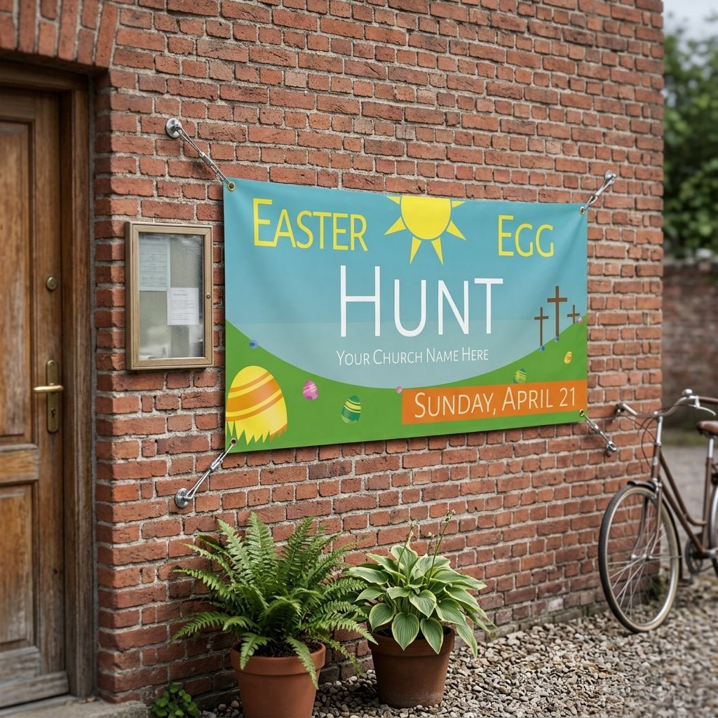 Custom Easter Egg Hunt Banner Outdoor Display for Church & Community Events