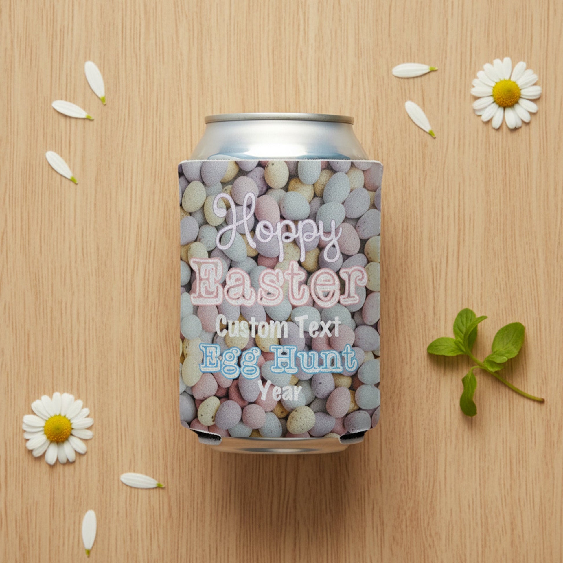 Custom Easter Egg Hunt Can and Beverage Coolers