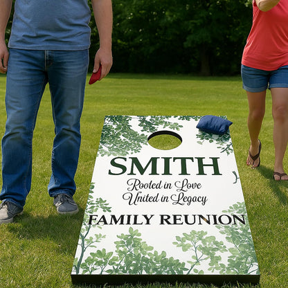 Custom Family Reunion Cornhole Set with Personalized Name, 35x24