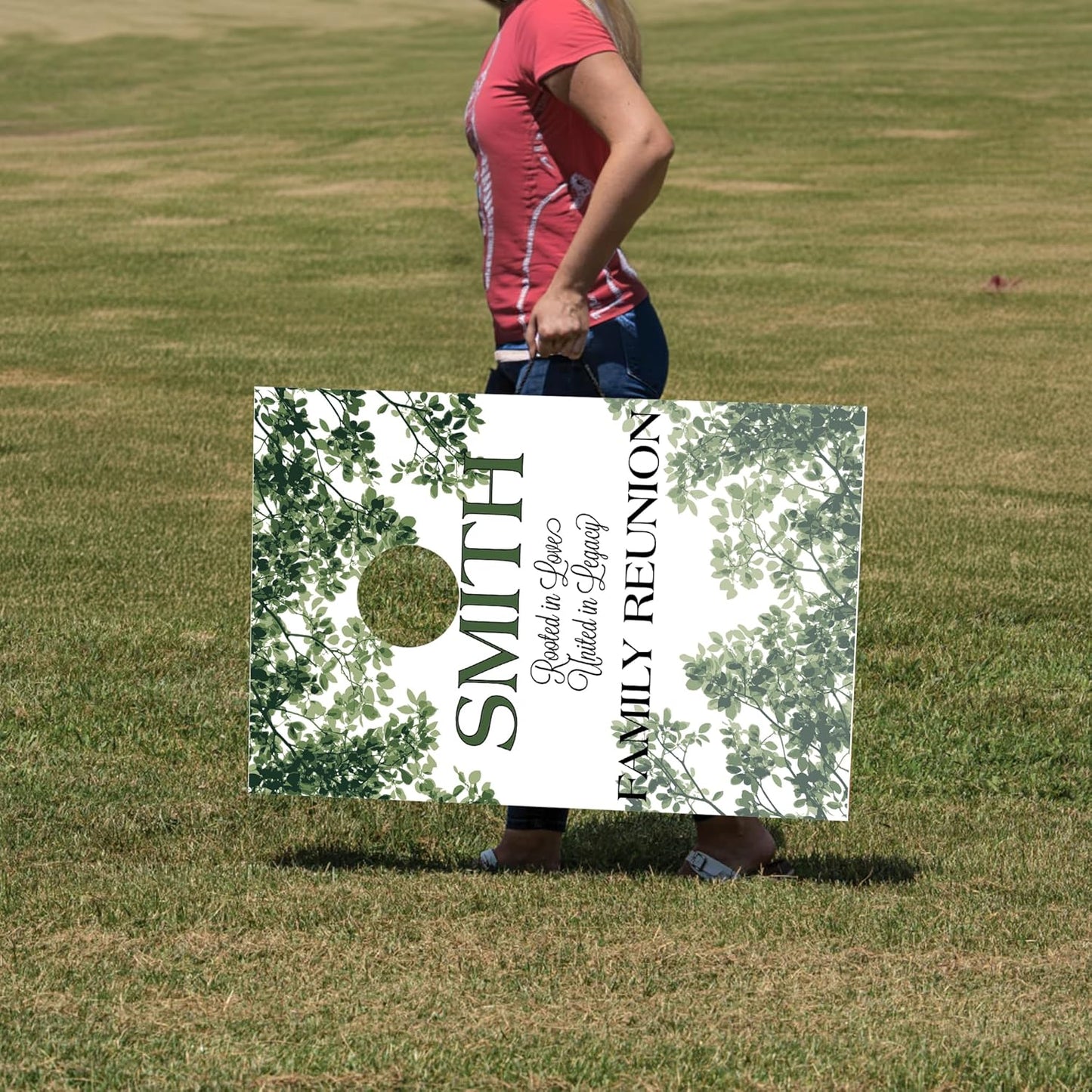 Custom Family Reunion Cornhole Set with Personalized Name, 35x24