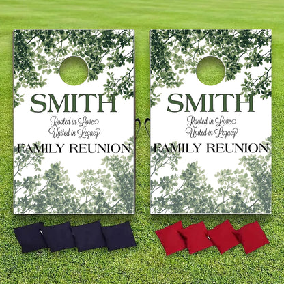Custom Family Reunion Cornhole Set with Personalized Name, 35x24