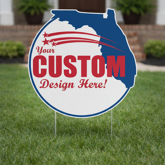 Custom - Florida - State Shaped Yard Signs