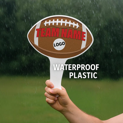 Custom Football Hand Fans | 9x10 Inch | Corrugated Plastic | Sports Wavers