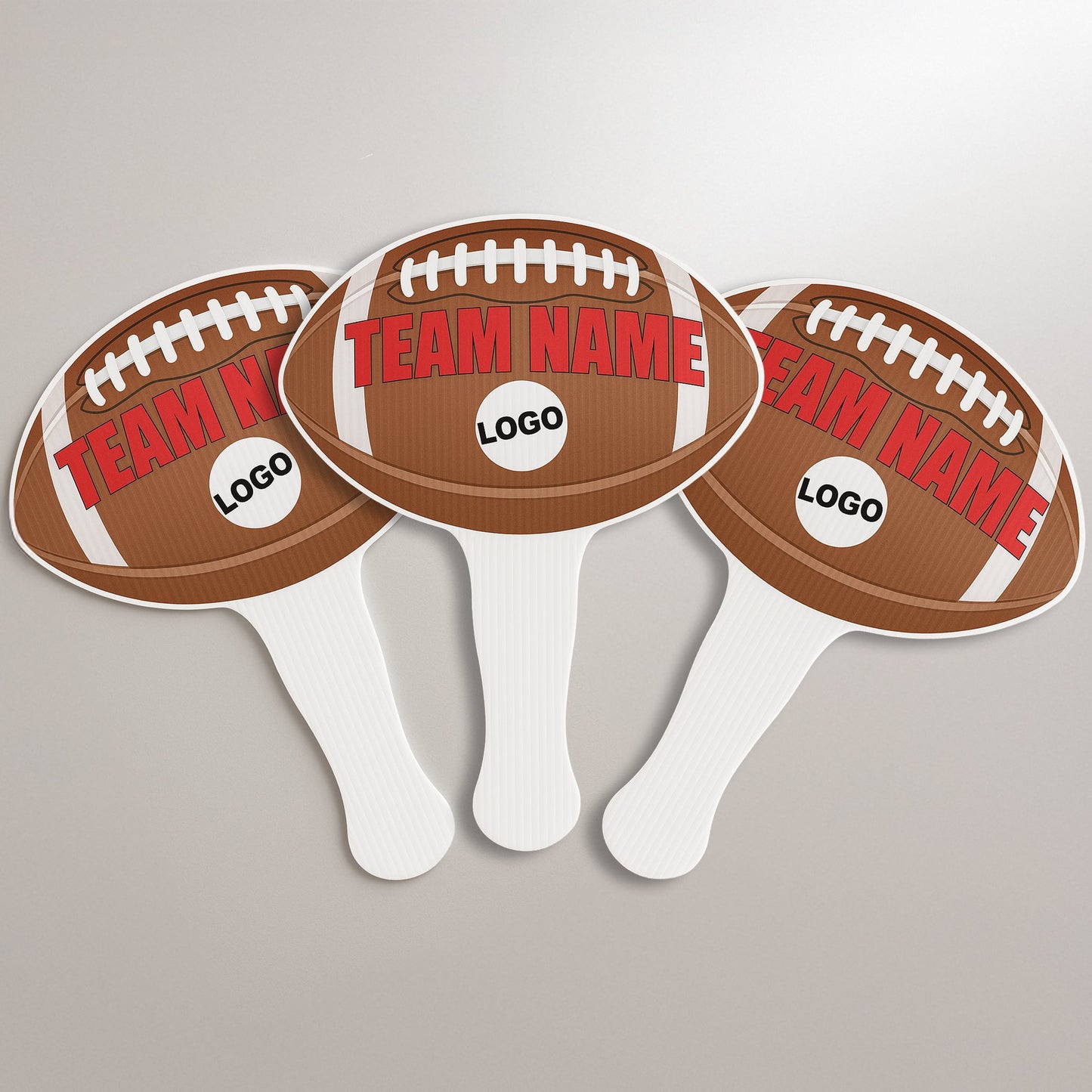 Custom Football Hand Fans | 9x10 Inch | Corrugated Plastic | Sports Wavers