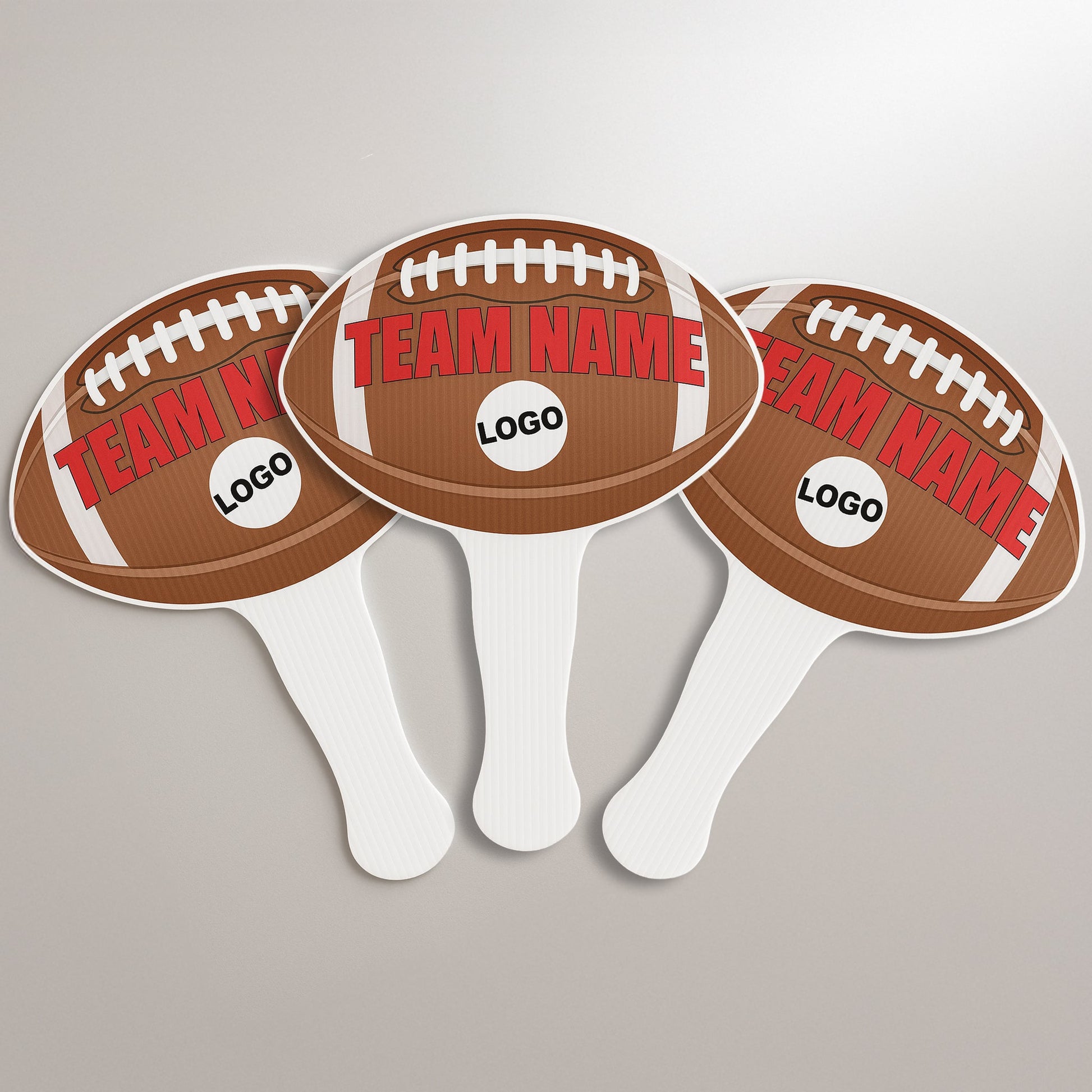 Custom Football Hand Fans | 9x10 Inch | Corrugated Plastic | Sports Wavers