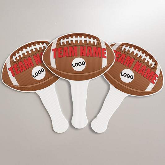 Custom Football Hand Fans | 9x10 Inch | Corrugated Plastic | Sports Wavers