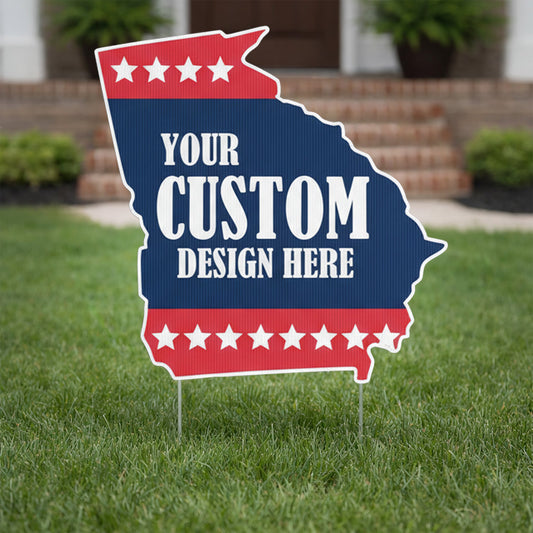 Custom - Georgia - State Shaped Yard Signs