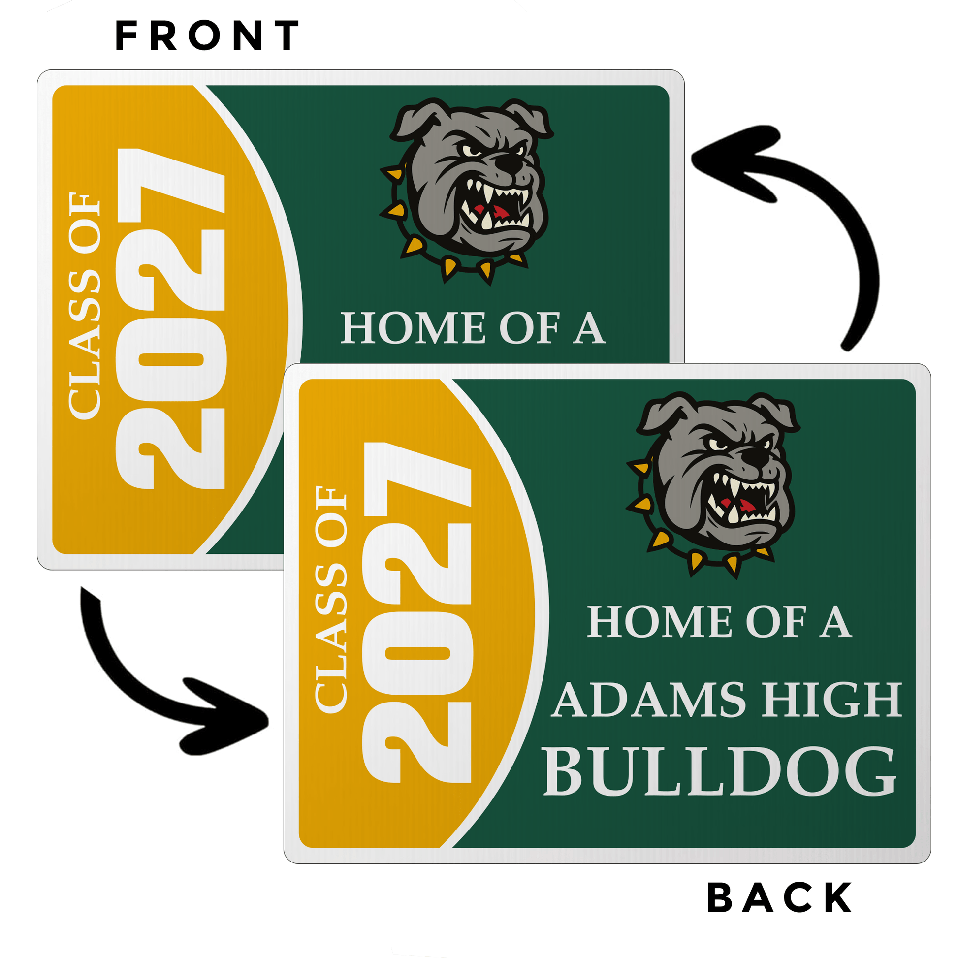 Custom Graduation Class Yard Sign – Personalized Class Year, School Mascot, Logo & Colors – 17x22 Double - Sided Waterproof Corrugated Plastic with Metal Stakes