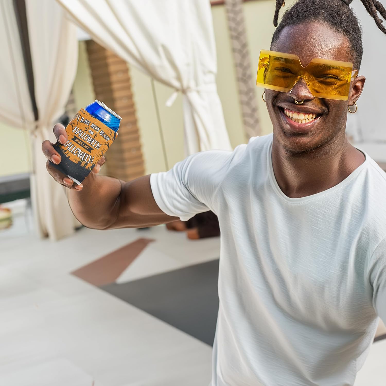 Custom Halloween Can Coolers - Set of 6 - “I Have Been Ready for Halloween Since Last Halloween”