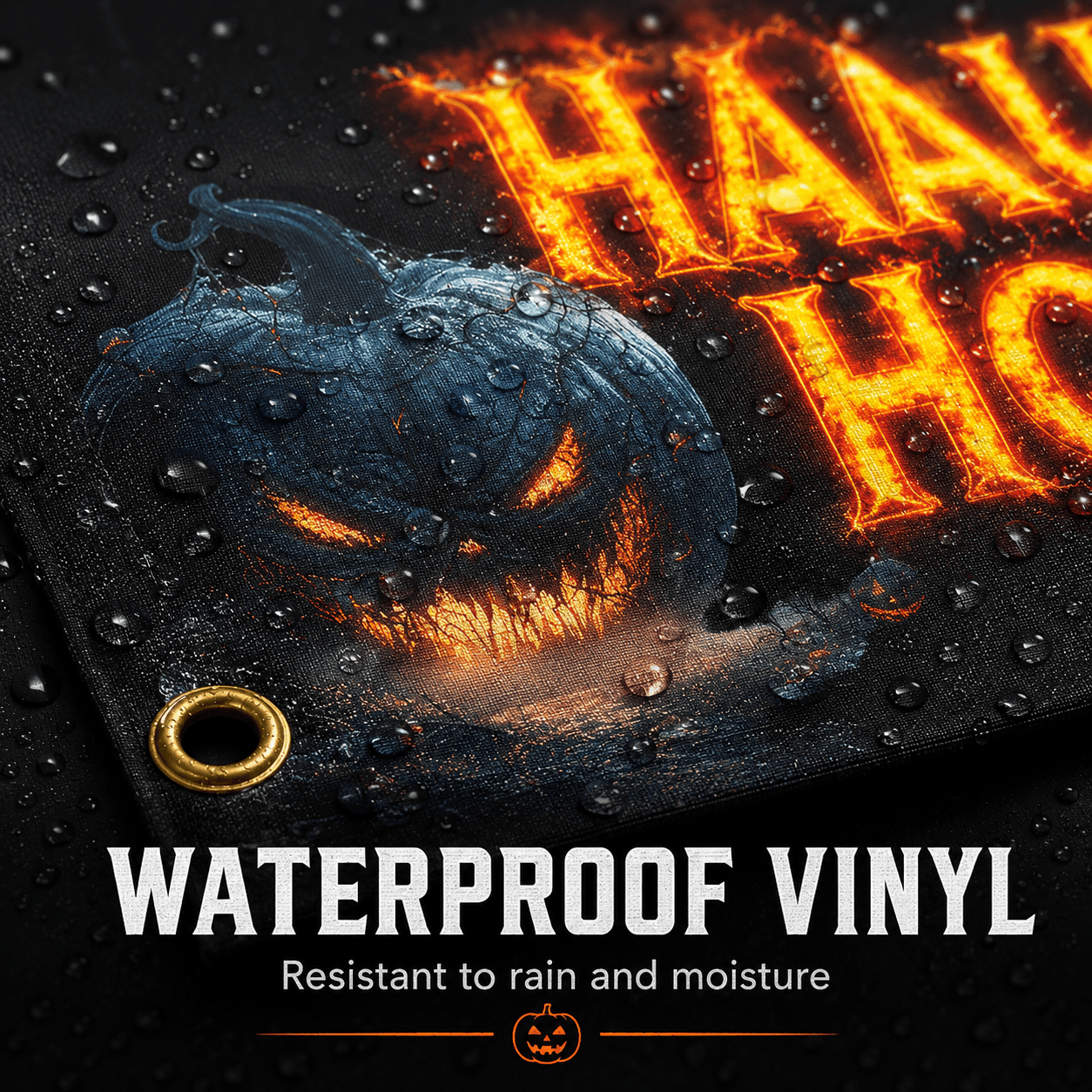 Custom Halloween Haunted House Banner, 4x8 ft