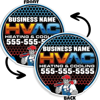 Custom HVAC Yard Signs | 10 - Pack| Two - Sided | Personalized Heating & Cooling Signs 20 EZ Stakes Included (Copy)
